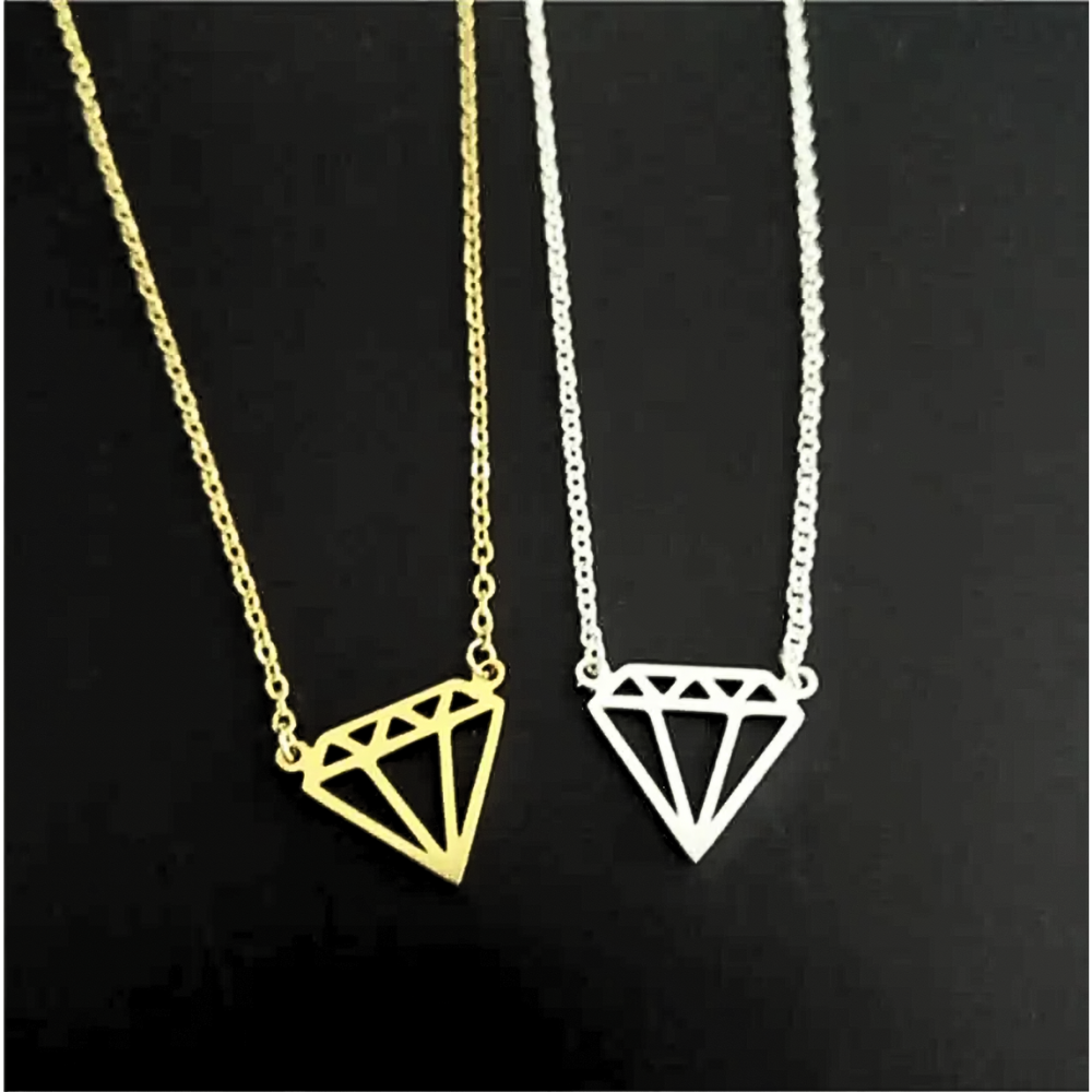 Diamond Dainty Necklace - Stainless Steel