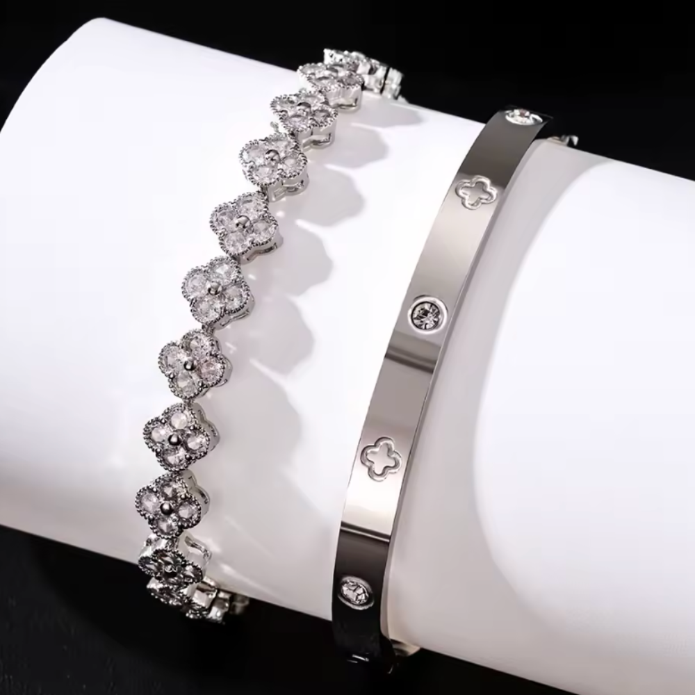 Clover Glam Set of 2 Bracelets