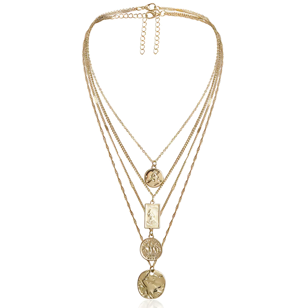 Cora Coin Layered Necklace Set