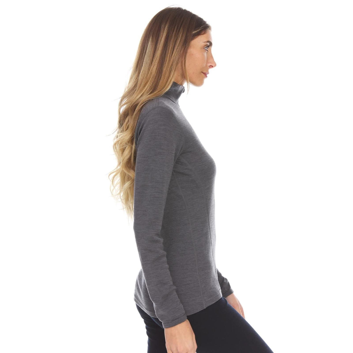 Midweight Women's Wool 1/4 Zip - 100% Merino Wool