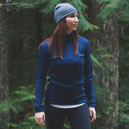 Midweight Women's Wool 1/4 Zip - 100% Merino Wool