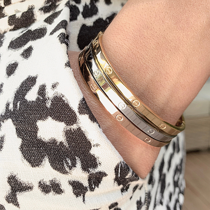Amour Slim + Stones Bracelets - Stainless Steel