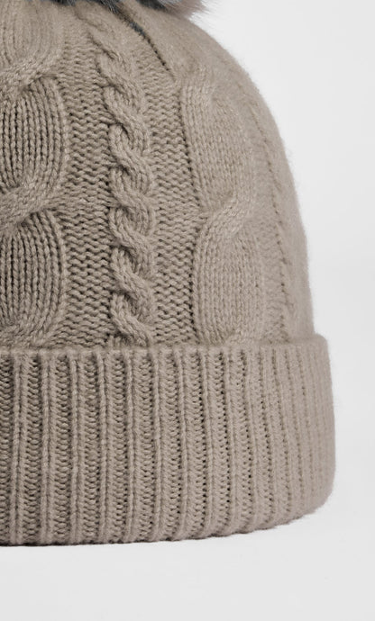 Cable-Knit Cashmere Beanie