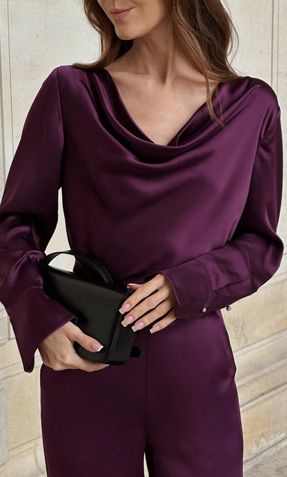 Claudia Silk Cowl Neck Blouse