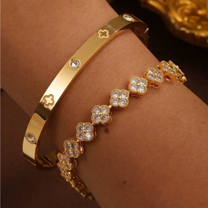 Clover Glam Set of 2 Bracelets