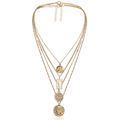 Cora Coin Layered Necklace Set