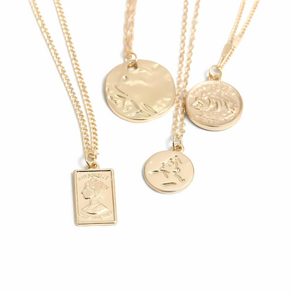 Cora Coin Layered Necklace Set