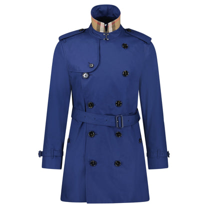 Burberry 'Brockham' Double Breasted Belted Trench Jacket Navy